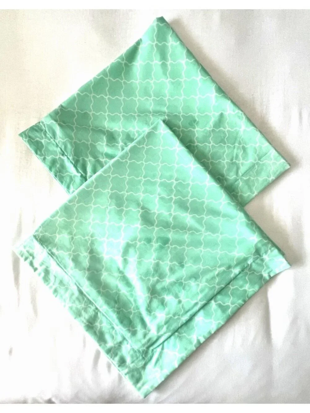 JONATHAN ADLER EURO Shams PR Happy Chic Trefoil Geometric Seafoam Green PRISTINE